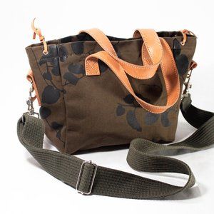 Dominique Picquier Ivy Camo Print Canvas Tote Bag